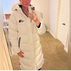 White long puffer jacket